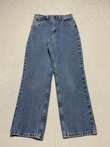 Vintage Wrangler Jeans Boys Size 16 Regular Adjustable Waist Blue Denim 955BBVW - Picture 1 of 8