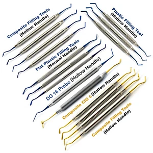Dental Komposit Füllungsinstrumente Titan bunte Spitzen Scaler Küretten🦷 - Bild 1 von 43