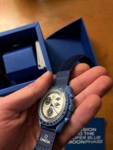 Swatch x Omega Moonswatch Mission to The Super Blue Moonphase NEW ORIGINAL - Picture 1 of 5