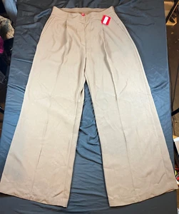 Spanx Crepe Pleated Trouser Cedar Brown NWT Size L Office Business Casual Comfy - Picture 1 of 24