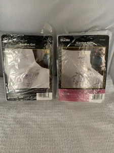 2 Sets Bucilla GARDEN GIRL WM45367 Stamped 4 Pillowcases Embroidery-1 Started - Picture 1 of 9