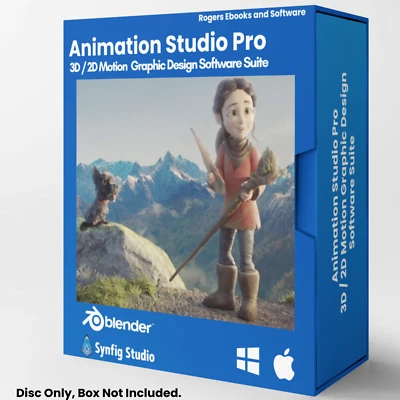 Animation Studio PRO 2024 3D/2D Motion Graphic Design Software Suite on DVD-ROM - Image 1 of 4