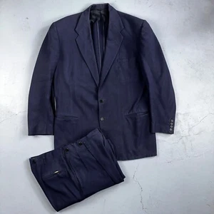 VTG Mens 2 PC Suit 42 Jacket Coat Pants Blue Rockabilly 1950s Thrashed Ripped - Picture 1 of 24