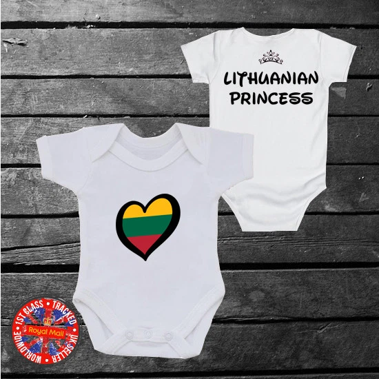 DUNNES STORES Litauen Prinzessin Strampler litauisches Geschenk Mädchen Babyparty Kleinkind Säugling