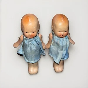 Antique Occupied Japan Set Of 2 Jointed Miniature Babies - Picture 1 of 6
