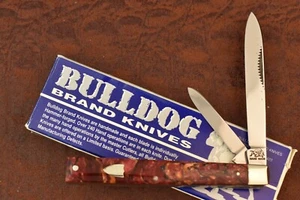 BULLDOG BRAND SOLINGEN GERMANY CRANBERRY SWIRL DOCTORS DRS KNIFE NICE (21063) - Picture 1 of 6