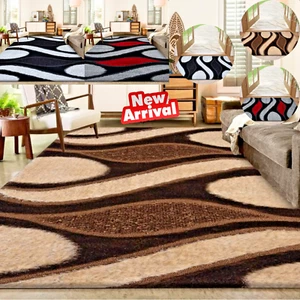 Large Soft Washable Swirl Rug Non Slip Carpet for Living Room Bedroom Floor Mat - Picture 1 of 27