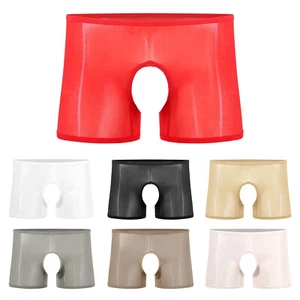 Men Boxer Shorts See Through Underwear Lingerie Underpants Tights Trunks Shiny - Picture 1 of 86