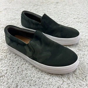 Steve Madden Gills slip on platform donna taglia 10 M verde mimetico skate casual - Foto 1 di 12