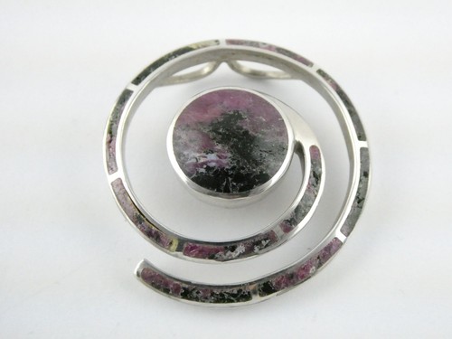 MICHAEL KORS MK Ciondolo a spirale in argento sterling con pietra preziosa Rubino Zoisite diametro 1 5" 15g