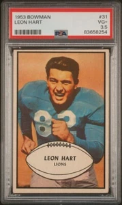 Leon Hart - 1953 Bowman #31 - PSA 3.5 VG+ - Lions, Notre Dame, Heisman Winner - Picture 1 of 3