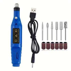 USB Electric Nail Drill Machine - Portable Manicure Pedicure Nail Polisher With - Picture 1 of 6