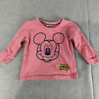 Disney Mickey Mouse Kids Girls Jumper Size 2 Years Pink Pullover Jumper