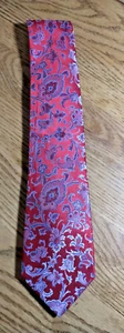 Club Room Herren Krawatte 100% Seide rot Paisley geblümt; 3,75 Zoll breit - Bild 1 von 9