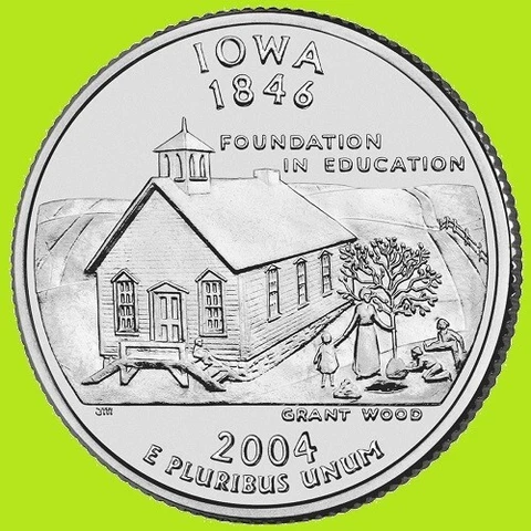 2004 D Iowa State Quarter Statehood Denver ~ Uncirculated 2nd Cover