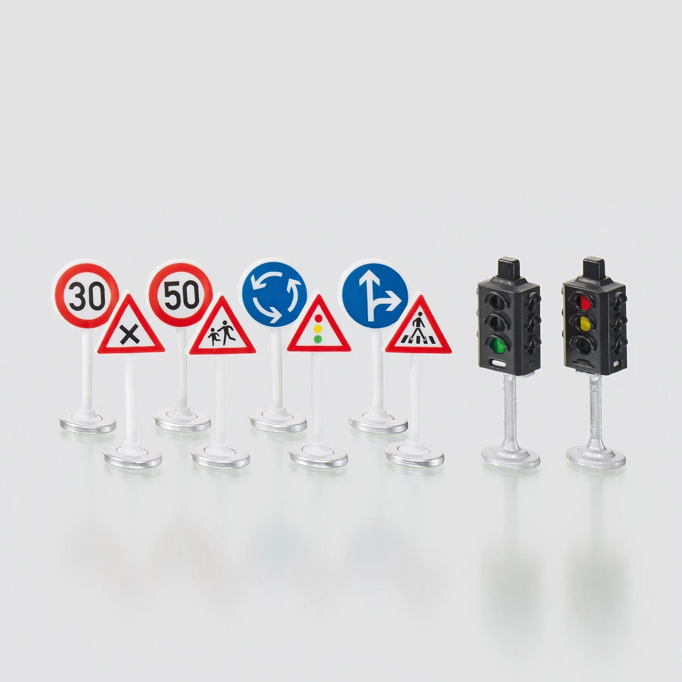 SIKU Spielzeug SIKUWorld Zubehör Straßenverkehr Ampeln Verkehrsschilder / 5597