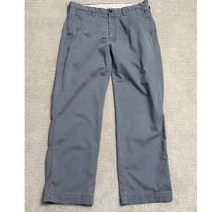 Haggar Life Khaki Relaxed Straight Gray Chino Pants 36x32 - Picture 1 of 4