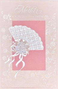 Large MOTHER'S DAY Card FOR MOTHER, Classic Elegant Fan by American Greetings +✉ - Picture 1 of 8