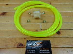 KIT DE LÍNEA DE COMBUSTIBLE Y FILTRO ELÉCTRICO AMARILLO 1/4" MOTO DE NIEVE MOTO DE TIERRA QUAD MOTO - Imagen 1 de 4