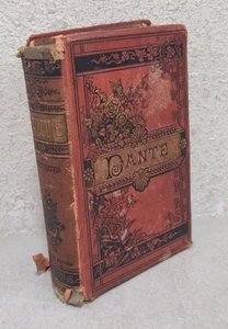 Dante The Vision Hell Purgatory Paradise HC Book 1890s Gilt Red Cloth Excelsior - Picture 1 of 20
