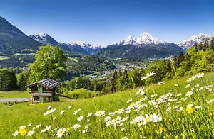 Carta da parati fotografica Alpi Berchtesgaden montagne Watzmann carta da parati incollata o autoadesiva - Foto 1 di 2
