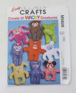McCall's Crafts UNCUT Sewing Pattern M5826 Create It Wacky Creatures Dolls - Picture 1 of 5
