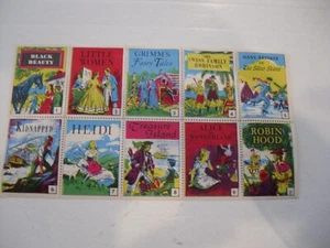 SELTENE klassische Kinderbücher Briefmarkenbogen BLACK BEAUTY, GRIMMS, HEIDE, KIDKNAPPED, - Bild 1 von 5