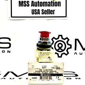 Square D K2L1R20 04851 Class 9001 Red Illuminated Mushroom Button Operator - Picture 1 of 7