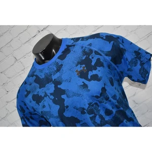 Under Armour Shirt Herren Größe Large Fitnessstudio Laufen Leistung HeatGear blau Tarnmuster - Bild 1 von 8