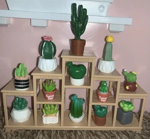 Soporte para plantas de cactus y suculentas para casa de muñecas Barbie para diorama o juego - Imagen 1 de 4