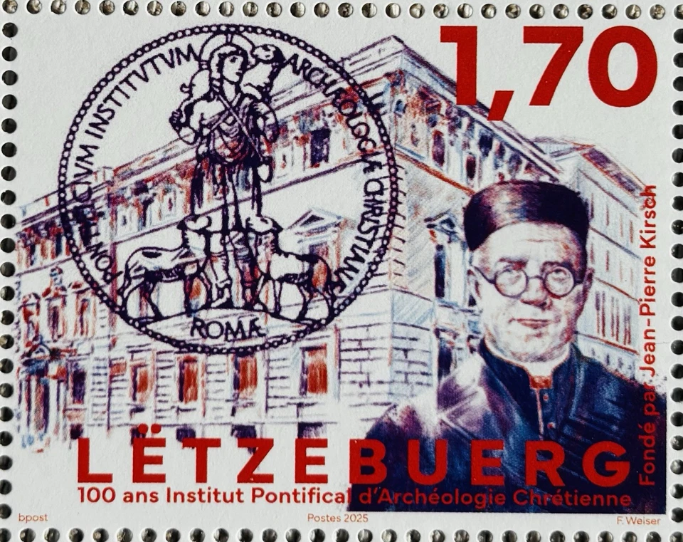 Lussemburgo 2025 francobollo Pontificio Istituto di Archeologia Cristiana  Foto 1 de 1