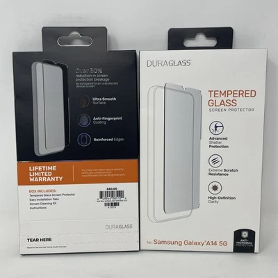 Protector de pantalla de vidrio templado DuraGlass para Samsung Galaxy A14 5G Foto 1 de 3