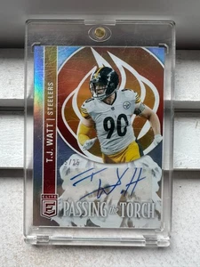 2023 Panini Donruss Elite TJ Watt Passing the Torch Auto /25 - Steelers - Picture 1 of 2