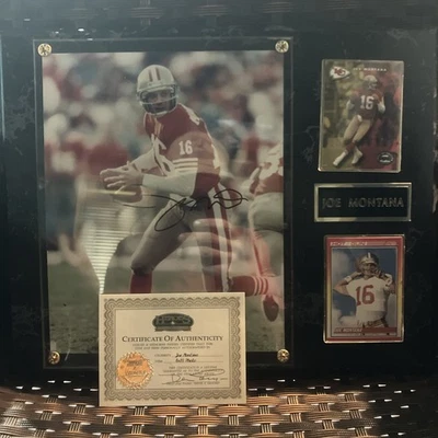 Placa fotográfica autografiada de Joe Montana y certificado de autenticidad Foto 1 de 4