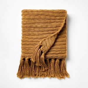 Threshold Studio McGee 60x50" Raised Stripe Chunky Knit Throw Blanket - Picture 1 of 5