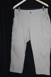 Pantalones capri para mujer Duluth Trading 14 color tostado claro recortados secos sobre la marcha - Imagen 1 de 5