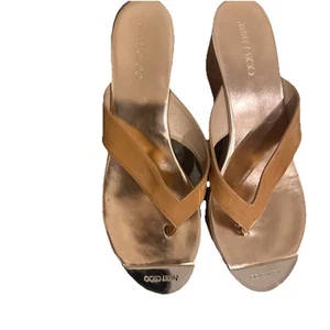 Jimmy Choo Pantoletten Sandalen Absatz Leder Beige EU39 - Bild 1 von 5