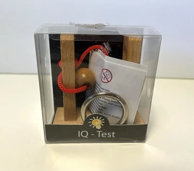 Wood-Metal Puzzle IQ Test mind game toy brain teaser puzzle game Remove the Ring - Image 1 of 3
