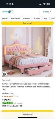 Pink Crown Bed LED Lights ( ENTIRE BED) - Image 1 of 2
