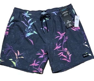 Rip Curl Men’s Shorts XL Board Surfing Brand New Gray Floral Lines - Picture 1 of 4