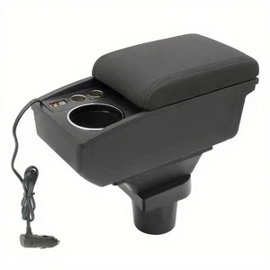 Armrest Box For Ford Focus Mk1 1998-2004 With 2 USB Ports & Cigarette Lighter - Picture 1 of 9