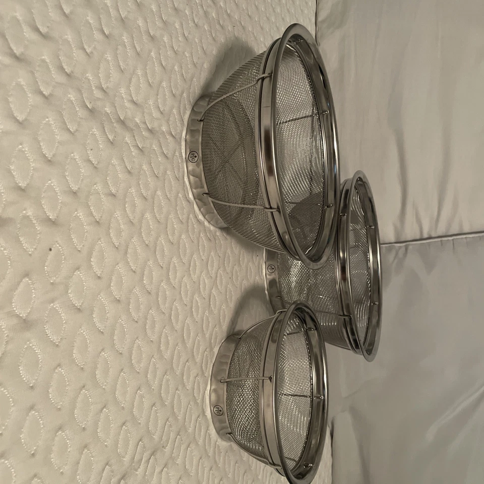 Juego de 3 coladores de malla de acero inoxidable para chef mimado Foto 1 de 4