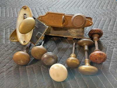 Assortment of Vintage Door Knob Hardware - Image 1 of 4