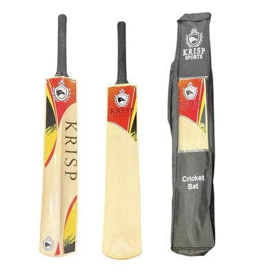 Cricket Bat Kashmir Willow Handmade Soft Tape Tennis Ball Adult Full Size - Image 1 of 4