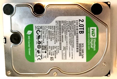 Western Digital Caviar Green 2TB 3.5" SATA WD20EARS HDD Refurb FREE USA SHIPPING - Image 1 of 4