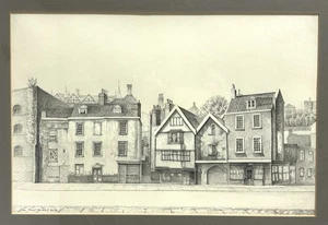 Christmas Steps by Trevor Haddrell Bristol Pencil Drawing 1970s RWA 47cm x 60cm - Picture 1 of 13