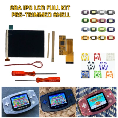 Nintendo Game Boy Advance GBA V2 IPS LCD Kit 101 PRE CUT SHELL Pick your color! - Image 1 of 4