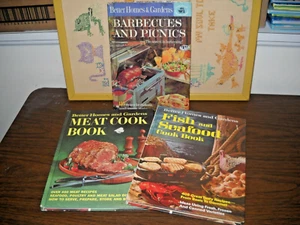 3 VINTAGE BESSERE HÄUSER & GARTEN KOCHBÜCHER SET ~ GRILL + PICKNICKS - FISCH-MEERESFRÜCHTE & FLEISCH - Bild 1 von 8