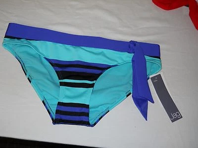 Nuevo traje de baño Jag para mujer multi azul azulado negro corbata lateral parte inferior de bikini mediano Foto 1 de 3