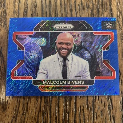 2022 WWE Panini Prizm Malcolm Bivens  Blue Shimmer FOTL /10 - Image 1 of 2